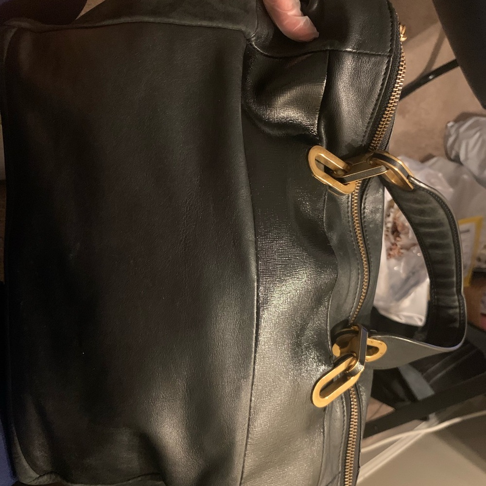 Marc Jacobs Black Tote with Gold Accents - Picture 13 of 16